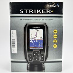 NIB Garmin Striker 4 3.5" Fishfinder 010-01550-00 Built In GPS & Chirp Sonar