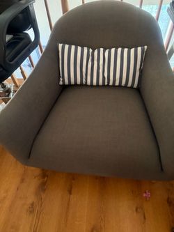 Crate and Barrel Pennie Gray chair