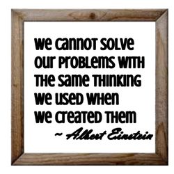 Set of 4 Albert Einstein quotes framed wall art decor decoration