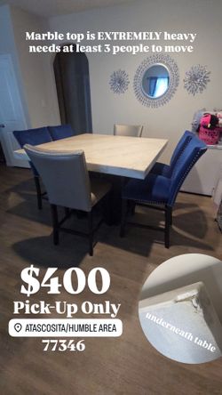 Marble Dining Set 7pcs