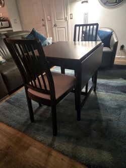 Table and chairs,