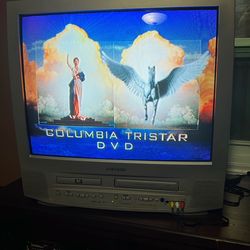 CRT TV Dual VHS/DVD Combo