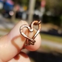 Handmade Copper Heart Ring