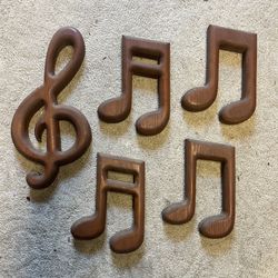 Custom Wood Musical Notes (5) 