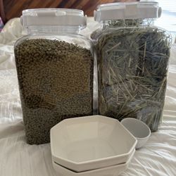 Bunny Supplies (Food with Containers + Dishes +Scoopers)