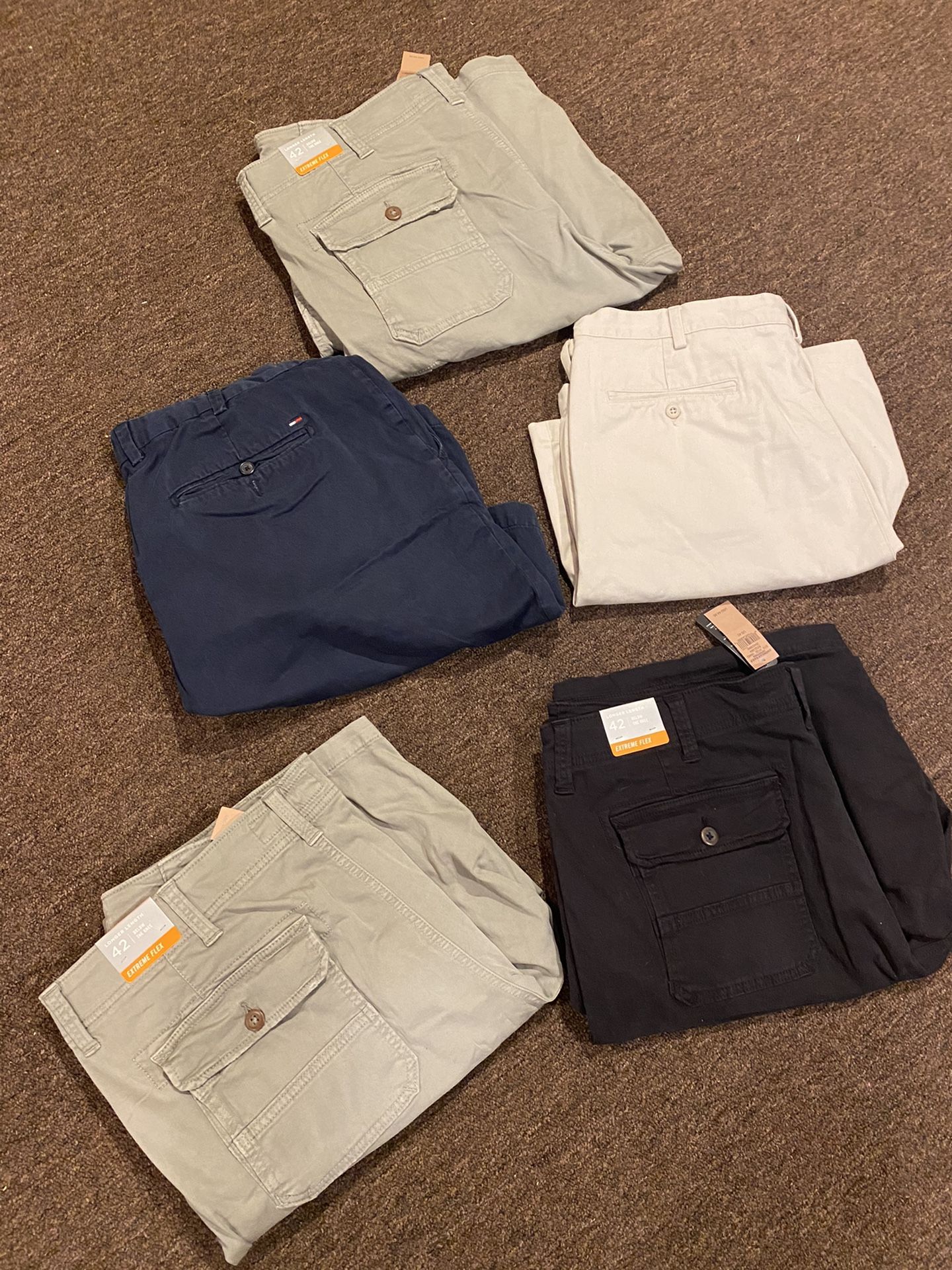 New With Tags Mens Shorts Size 42 Quality Brand Name grey beige black blue Khakis