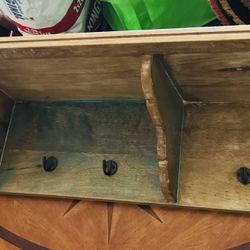 Rustic Coat Shelf Rack 