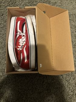 Vans red shoes