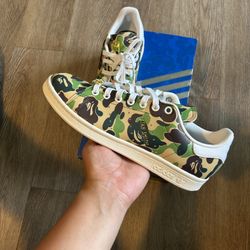 Adidas Men's BAPE x Stan Smith 30th Anniversary Camo/Gold |IG8949|