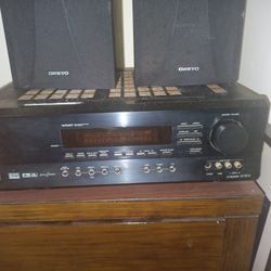 Complete Onkyo Reciever Subwooffer Speakers Surround Use ALL $150