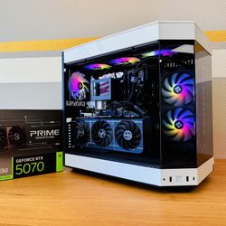 Gaming PC Custom Built by AREA-51✅🕹Full White RGB Set,Intel i7/32GB RAM/2TB🖥1 Yr Wrnty‼️ RTX 5070 GPU💥 $0 Down Finance Available