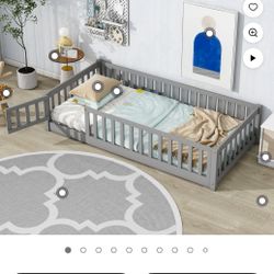 Twin Floor Bed Frame Only