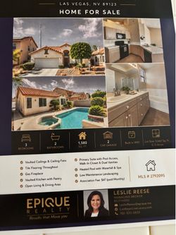 Beautiful single family home 3 bedroom 2 bath with pool and spa border of Henderson