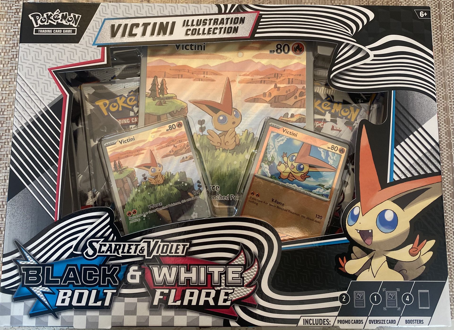 Black Bolt & White Flare Victini Illustration Collection