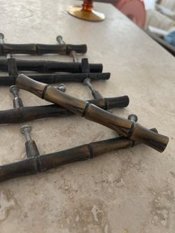 13 Vintage Bamboo Drawer Pulls