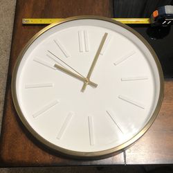 Gold And White Clock