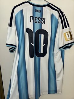 XXL Authentic Messi Adidas Jersey Argentina Home 2026 with Gold patch