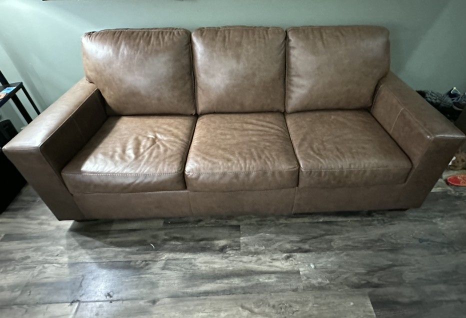 Leather Sofa And Recliner Chair