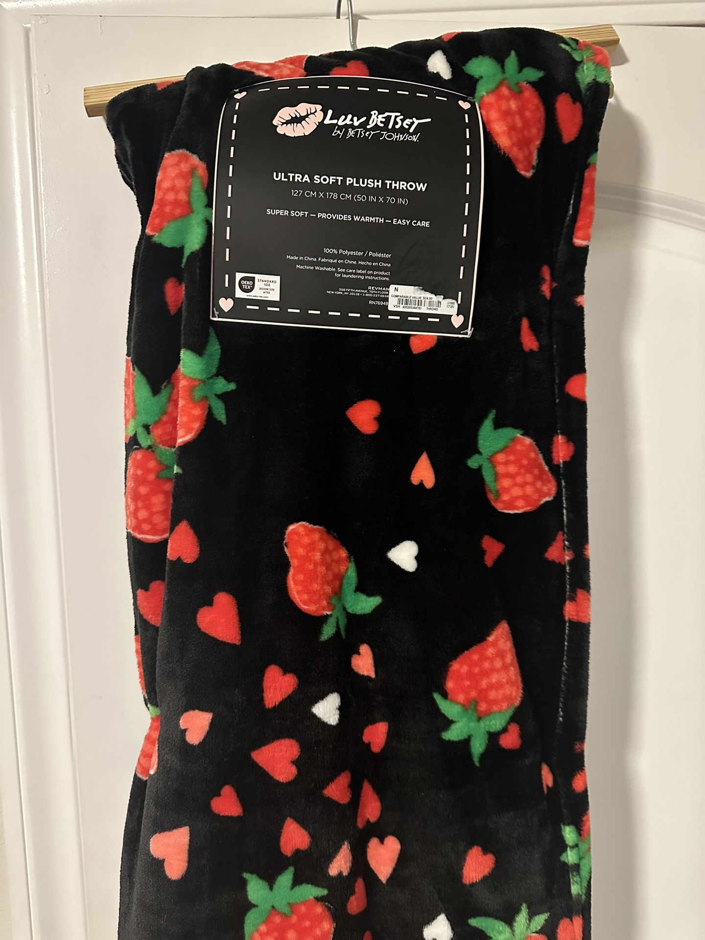 Betsey Johnson Strawberry Blanket