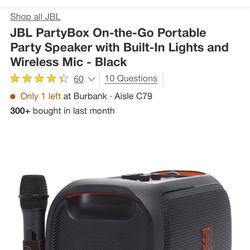 JBL On The Go Essential Bluetooth Speaker