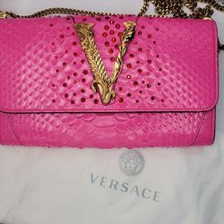 Versace Virtus Python Crossbody clutch bag, Proof Of Purchase In Pics