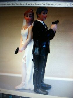 Wedding Cake Topper Sexy Cute Bride and Groom