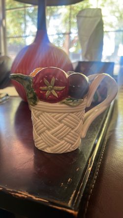 Ceramic Fruit Basket Creamer Pitcher