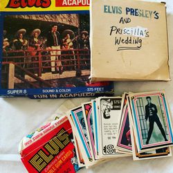 Elvis Presley Collector Items Including 35 Bubble Gum Cards