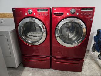 Lg RED washer & GAS dryer