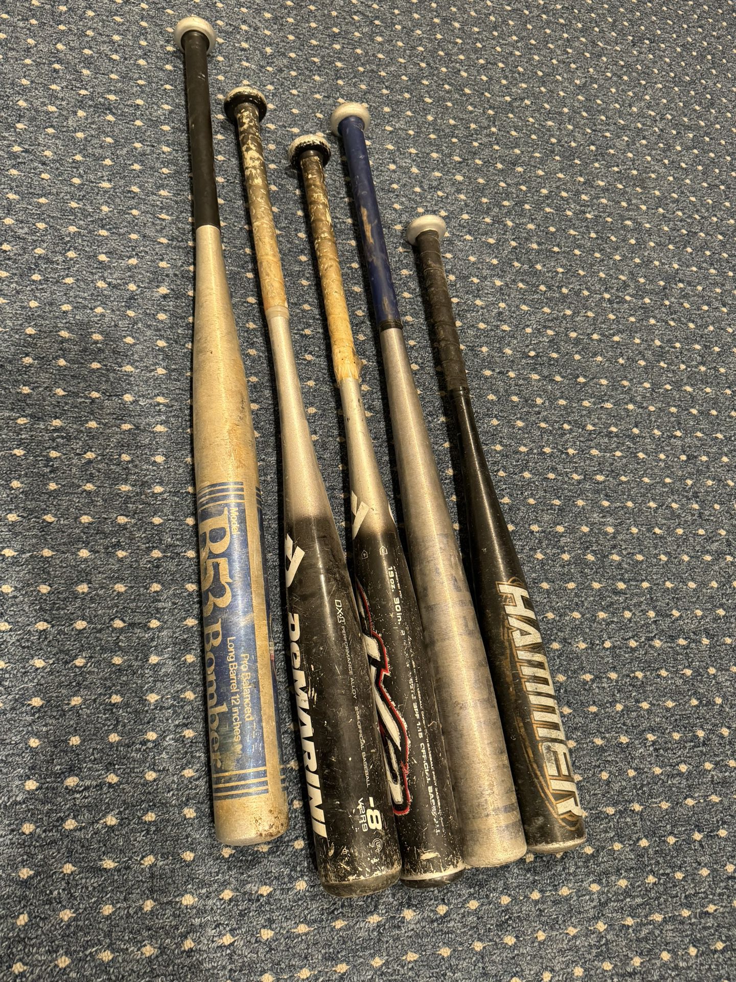 5 Youth Baseball bats 