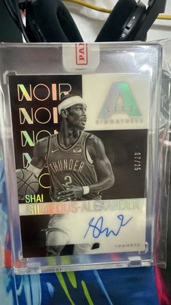 NBA Panini Noir Shai Gilgeous Alexander SGA A List Auto On Card