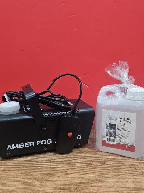 ADJ Eliminator Lighting Amber Fog 700 LED Fog Machine with Amber Lights &1 LiterF4L PREMIUM