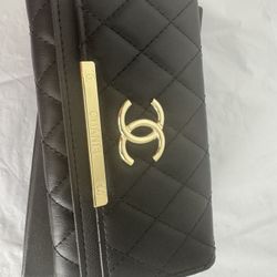 Leather Wallet In Black
