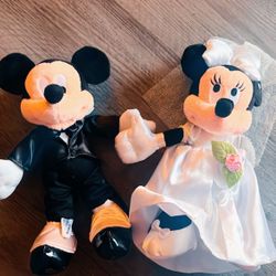 Disney Mickey And Minnie Wedding Plushes