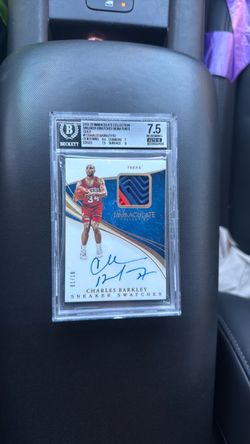 Charles Barkley 2019-20 Immaculate Sneaker Swatches Auto Gold BGS 7.5 01/10