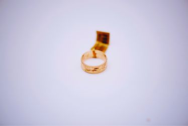 18K yellow gold star design band Ring