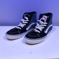 High Top Vans, Blue And White