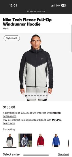 Grey And Black Nike Tech Size Medium