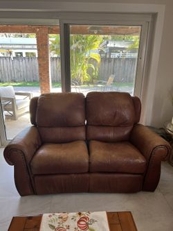Reclining Leather Loveseat