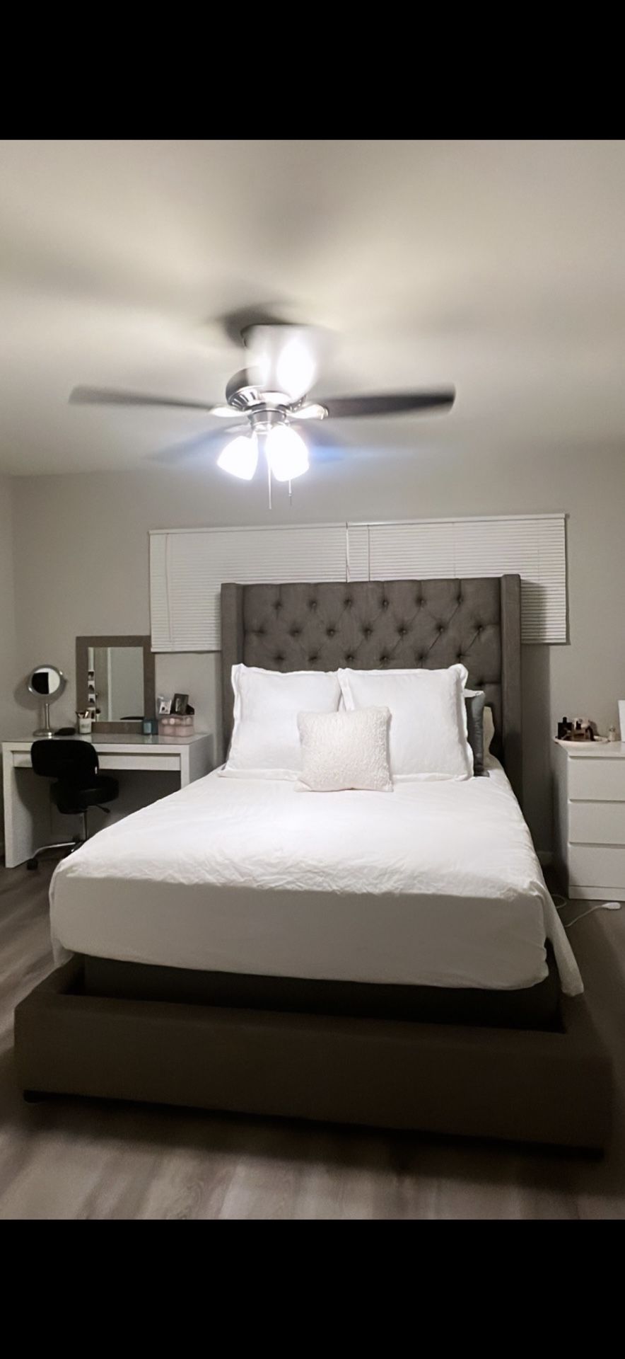 Queen Grey Bed Frame