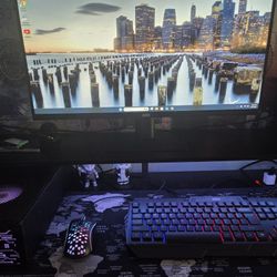 27 Inch Monitor W/led Speakers, Mouse And Keyboard 