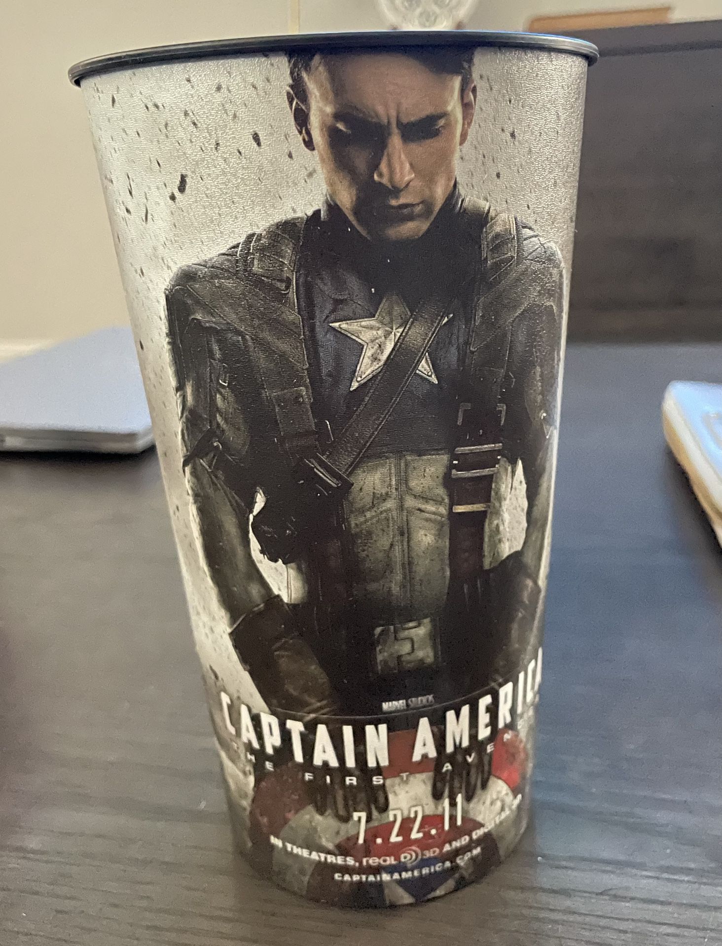 Captain America Movie Theater Promotional Cup