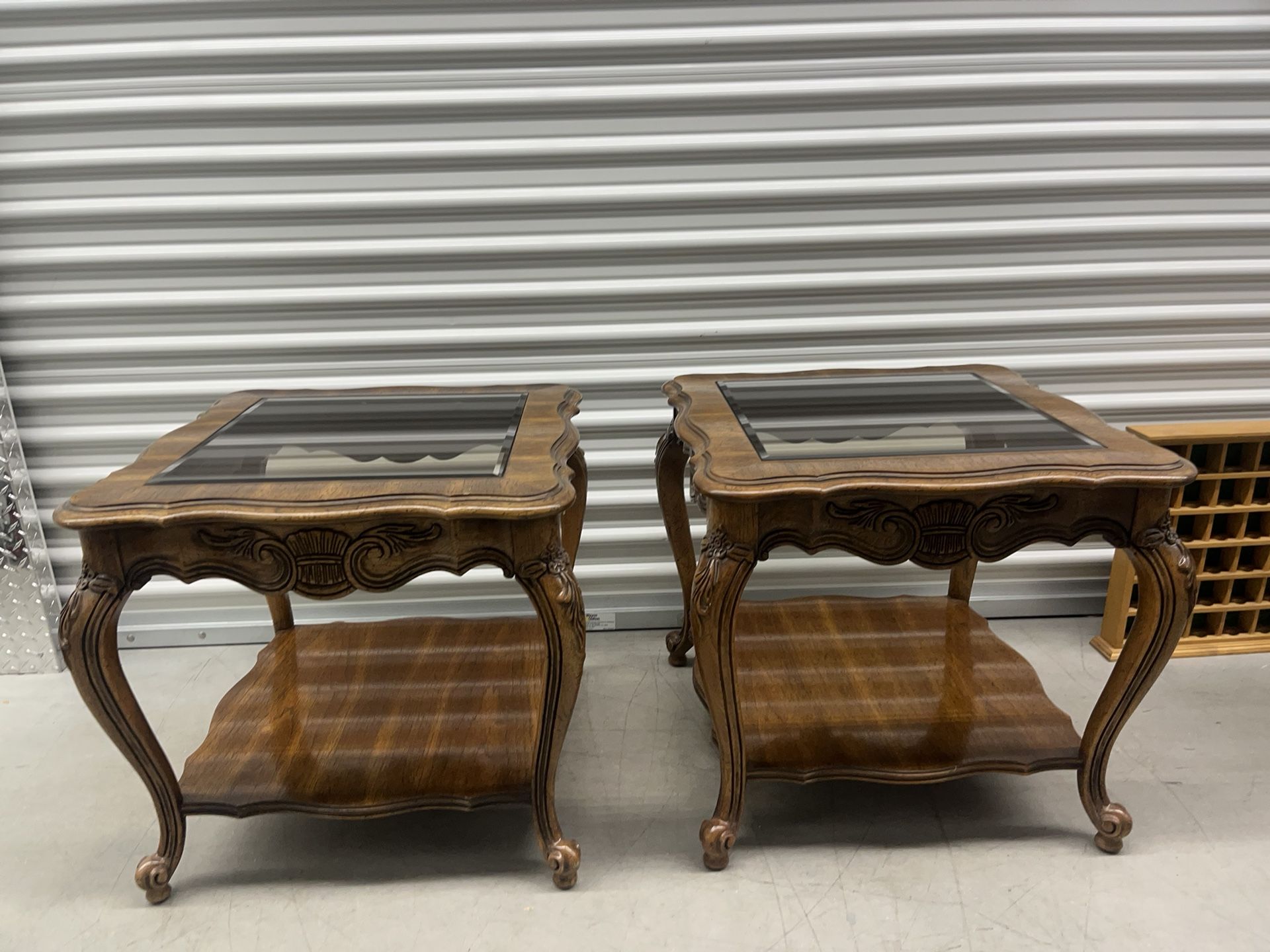 Pair Of Vintage American Made Solid Wood End Tables