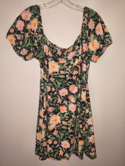 Lily Rose NWT Floral Puff Sleeve Milkmaid Mini Dress XL Cottagecore