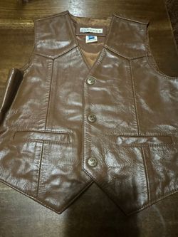 Kids Cowboy Leather Vest