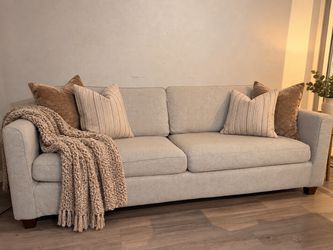 IKEA grey/ Cream Sofa Couch – Removable Washable Covers – 79.5”