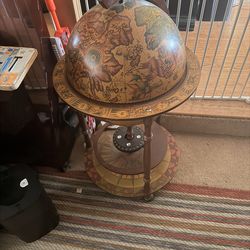 Hidden Bar Antique Globe