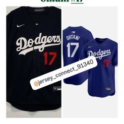 Shohei Ohtani #17 Men's Los Angeles Dodgers Nike Blue Black Jersey Small Medium Large X-Large 2XL 3XL Opening Day 