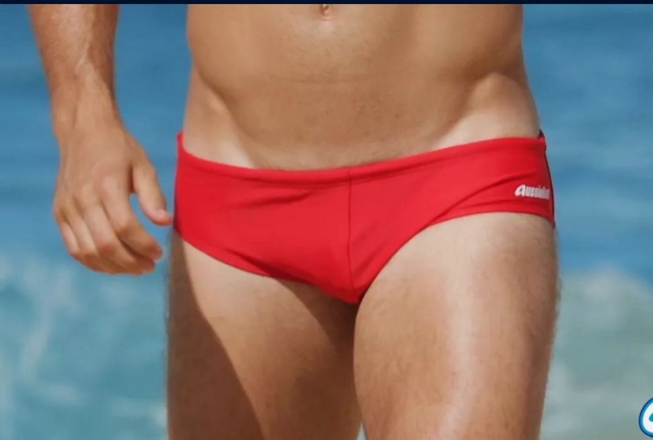 Mens red swish Swim brief bikini Swimwear