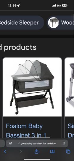 Baby bassinet with cover (bedside)
